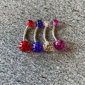Pack of 4 Body Candy Belly Button Rings